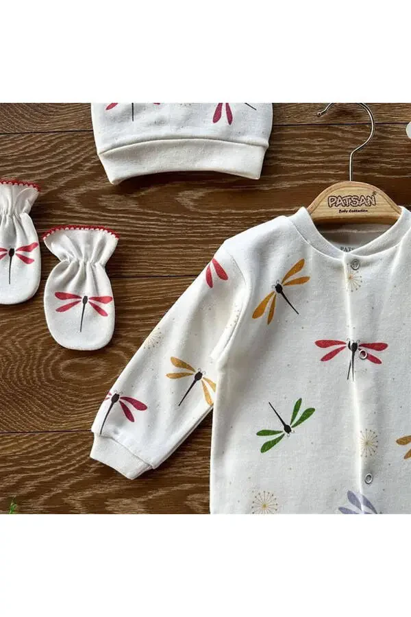 Organic Cotton 3-Piece Baby Footed Jumpsuit Set Yusuf - 3