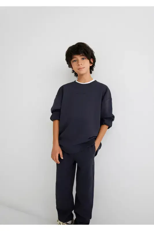 Organic Cotton Anthracite Basic Sweatshirt - MAVI