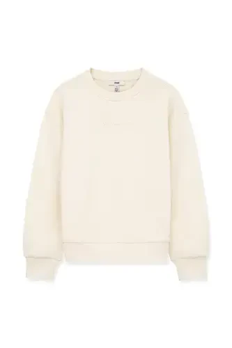 Organic Cotton Beige Basic Sweatshirt 7S10043-70055 - MAVI (1)