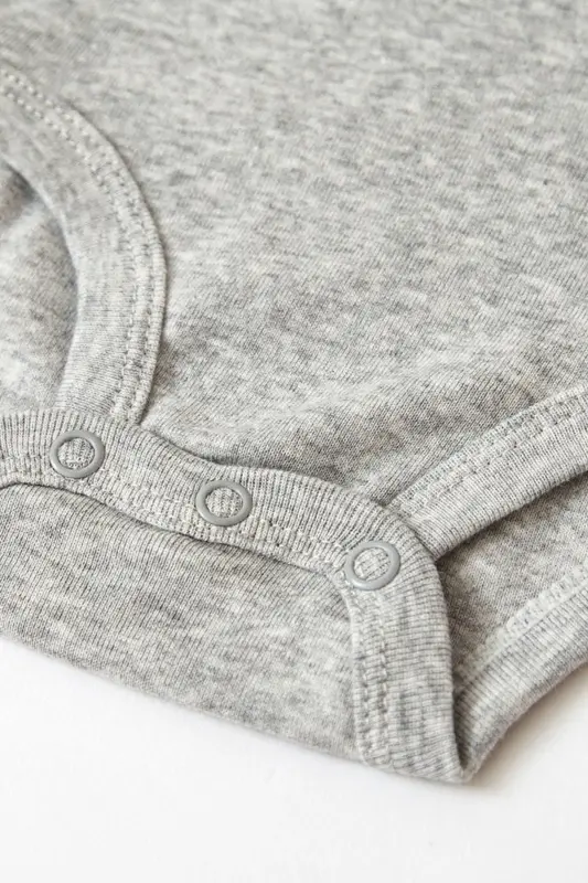 Organic Cotton Boss Baby I May Be Small But I'm The Boss Baby Bodysuit Short Sleeve Bodysuit 5206-G-Gray - 9