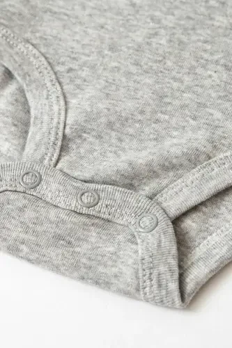 Organic Cotton Boss Baby I May Be Small But I'm The Boss Baby Bodysuit Short Sleeve Bodysuit 5206-G-Gray - 3