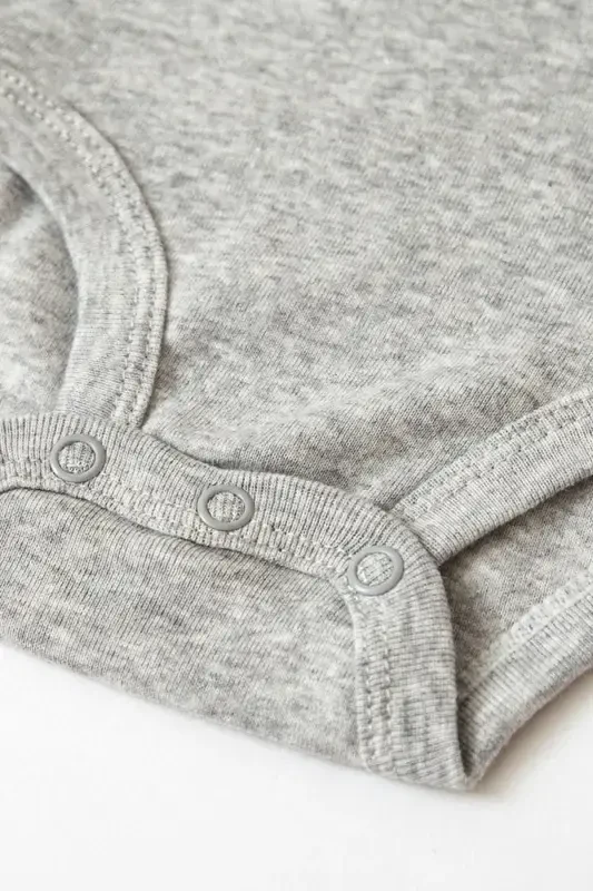 Organic Cotton Boss Baby I May Be Small But I'm The Boss Baby Bodysuit Short Sleeve Bodysuit 5206-G-Gray - 3