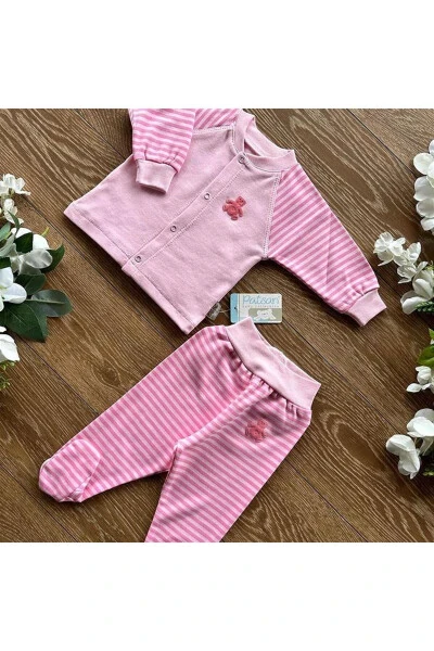 Organic Cotton Combed Baby Basic Snap Button Top & Bottom Set - 2