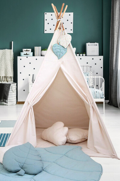 Organic Cotton Fabric Native American Children's Play Area & Tent - IRK MARKACITY M