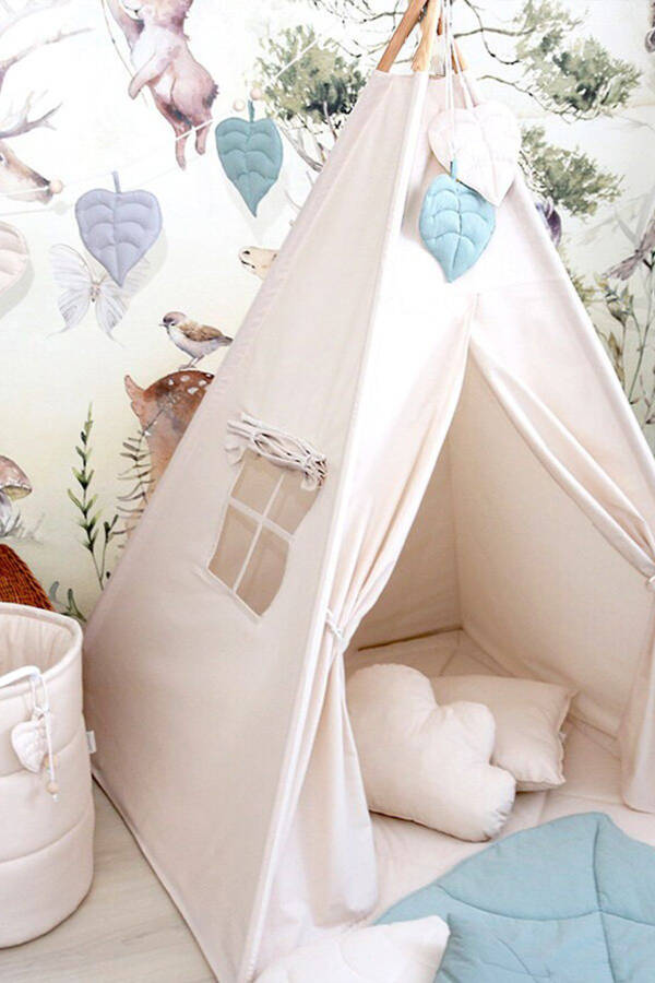 Organic Cotton Fabric Native American Children's Play Area & Tent - 7