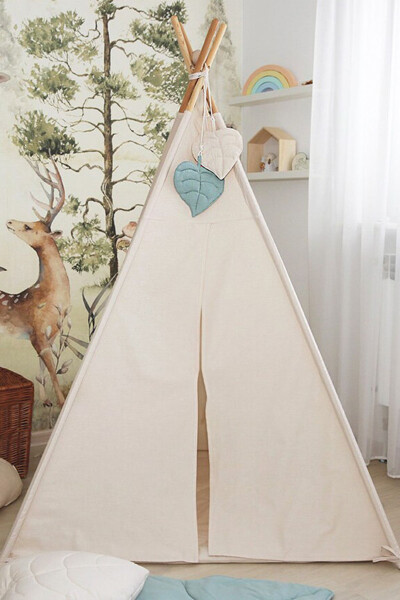 Organic Cotton Fabric Native American Children's Play Area & Tent - 8