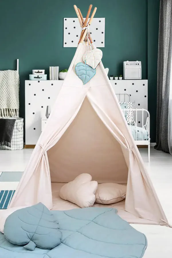 Organic Cotton Fabric Native American Children's Play Area & Tent - 1