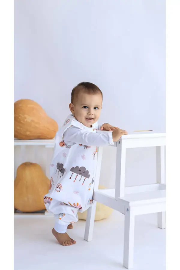 Organic Cotton Flannel Winter Sleeping Bag, Unicorn Patterned Children and Baby Sleeping Bag - 3