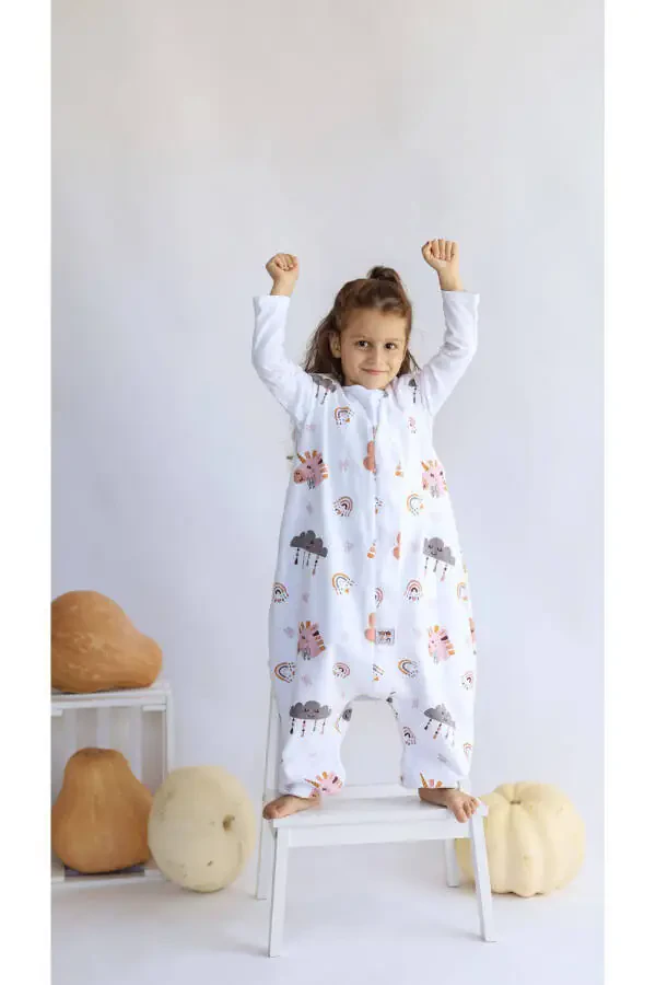 Organic Cotton Flannel Winter Sleeping Bag, Unicorn Patterned Children and Baby Sleeping Bag - 4