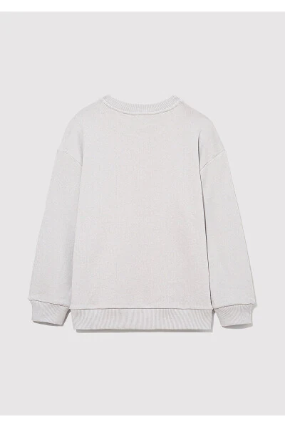 Organic Cotton Grey Basic Sweatshirt 6S10043-70075 - 3