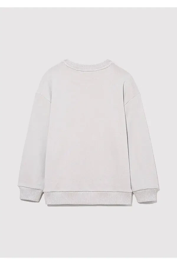 Organic Cotton Grey Basic Sweatshirt 6S10043-70075 - 3