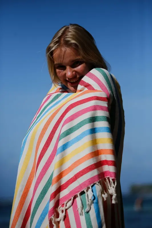 Organic Cotton Mare Pestemal 90x180cm Tassel Viva - GREEN PETITION