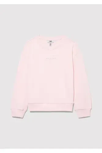 Organic Cotton Pink Basic Sweatshirt 7S10043-88133 - 2