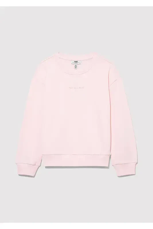 Organic Cotton Pink Basic Sweatshirt 7S10043-88133 - 2