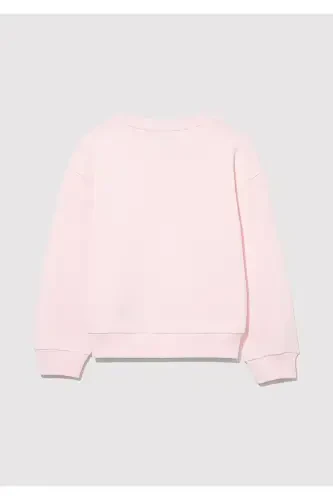 Organic Cotton Pink Basic Sweatshirt 7S10043-88133 - 3
