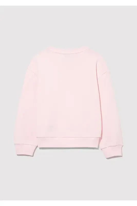 Organic Cotton Pink Basic Sweatshirt 7S10043-88133 - 3