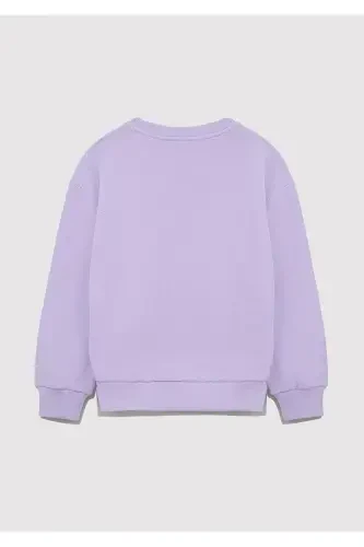 Organic Cotton Purple Basic Sweatshirt 7S10043-70529 - 3