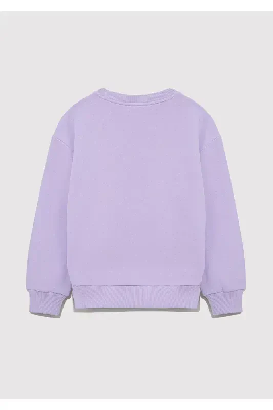 Organic Cotton Purple Basic Sweatshirt 7S10043-70529 - 3