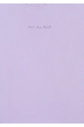 Organic Cotton Purple Basic Sweatshirt 7S10043-70529 - 5