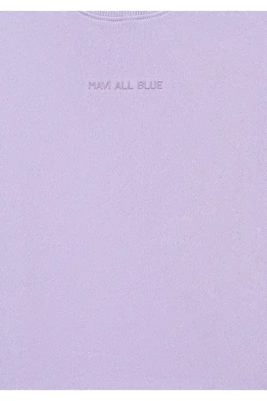 Organic Cotton Purple Basic Sweatshirt 7S10043-70529 - 5