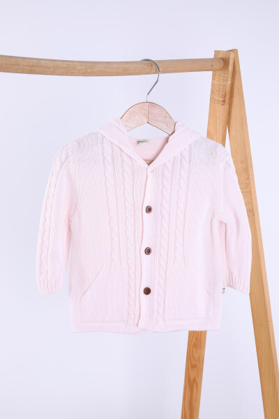 Organic Knit Baby Hooded Cardigan for Boys and Girls 6001 - BABYHOLA