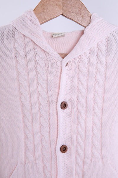 Organic Knit Baby Hooded Cardigan for Boys and Girls 6001 - BABYHOLA (1)