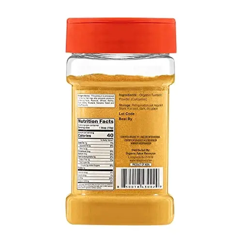 Organic Turmeric Powder w/Curcumin | 2.82 Ounce | USDA Organics and Non-GMO | 100% Raw and Natural by OSR - 2