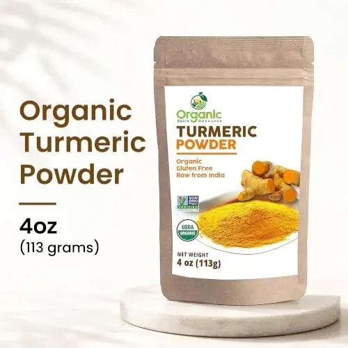 Organic Turmeric Powder w/Curcumin | 4 ounce or 113g | USDA Organics and Non-GMO | 100% Raw and Natural by OSR - 3