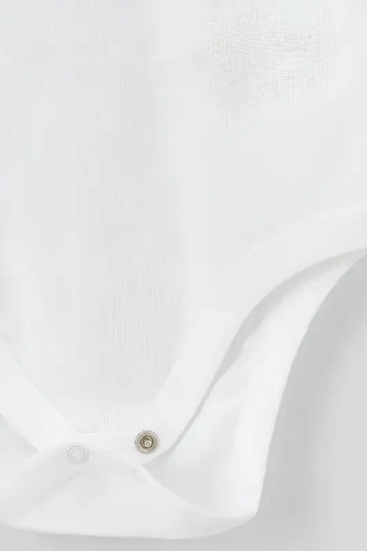 Organik %100 Pamuk Patron Bebek Küçük Olabilirim Ama Patron Benim Uzun Kollu Body Badi Zıbın 5206-UZUN BEYAZ - 2