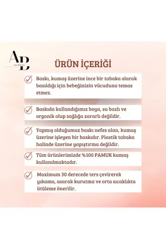 ORGANİK %100 PAMUKLU AZEN ÇOK İÇTİĞİMDE KUSARIM DAYIM GİBİ Bebek Body Beyaz Badi Çıtçıtlı Zıbın - BEYAZ - 3