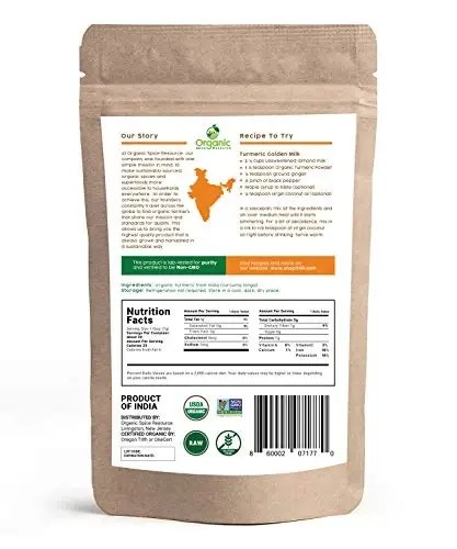 Organic Spice Resource Turmeric Root Powder, 8 oz (226 g) - 3
