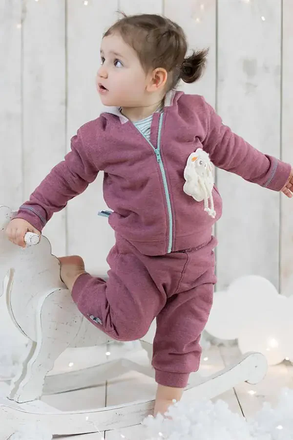 Organik Yulduz Applikatsiyali Shim, Bordo Melanj - 1