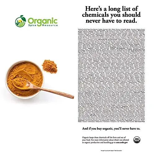 Organik zerdeçal kukumin bilan | 32 unsiyasi (2 dona) | USDA Organik va Non-GMO | OSR tomonidan 100% xom va tabiiy - 5