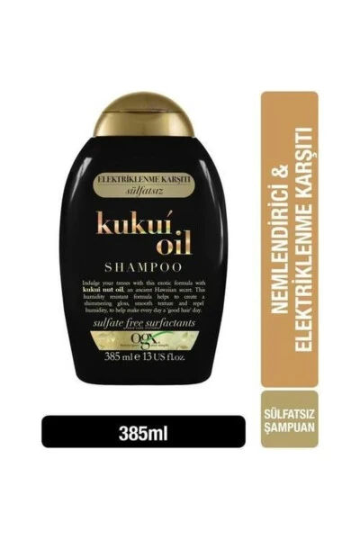 Organix Kukui yog'i Anti-Frizz Sulfatsız Shampun 385 Ml - OGX