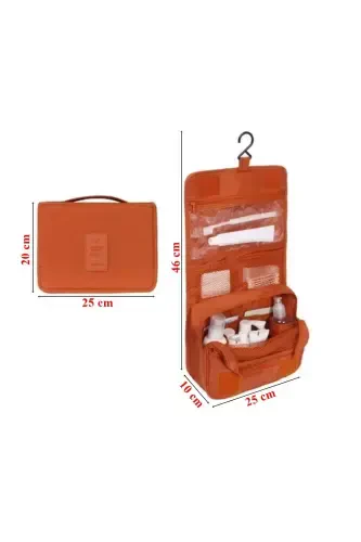 Organizer Hanging Travel Cosmetic Makeup Bag Waterproof Orange Color-Orange - ECOFORM (1)