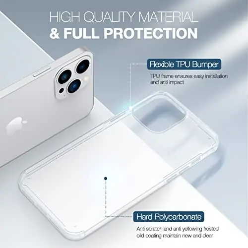 ORIbox Case bilan mos keladigan iPhone 11 g'ilofi, Shaffof mat g'ilof, Sindirishga va tirnalishga chidamli, Mat tiniq - 3