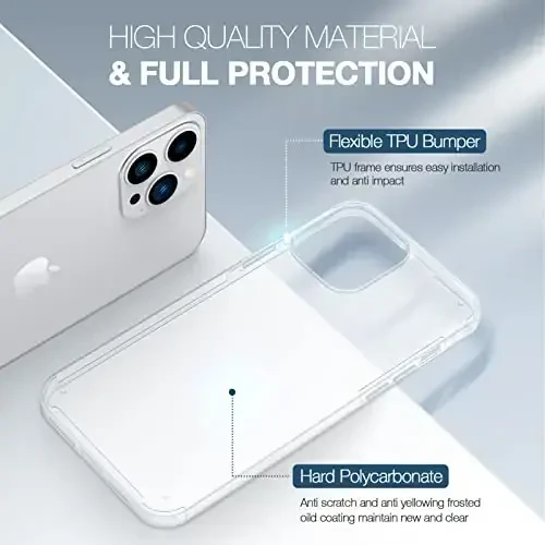 ORIbox Case Compatible with iPhone 11 Case, Translucent Matte case with Shatterproof, Scratch Resistant,Matte Clear - 3
