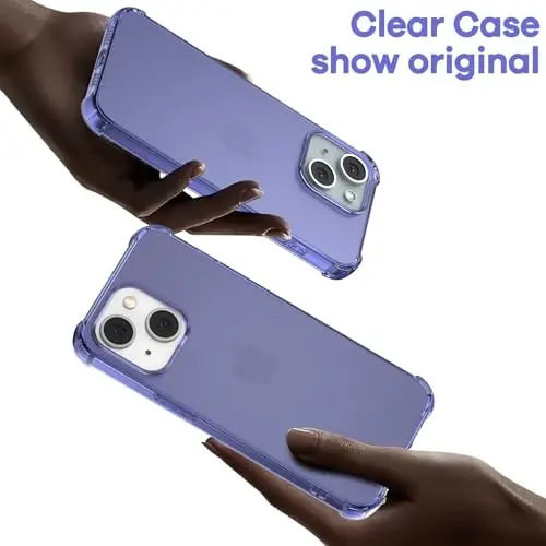 ORIbox for iPhone 13 Mini Case, 4 Corners Shockproof Protection, Purple - 5