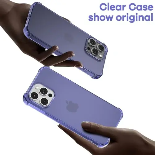 ORIbox for iPhone 13 Pro Max Case Purple, with 4 Corners Shockproof Protection,iPhone 13 Pro Max Purple Case for Women Men Girls Boys Kids, Case for iPhone 13 Pro Max Phone Purple - 4