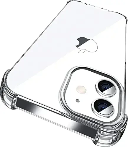 ORIbox iPhone 12 mini Case, 4 Corners Shockproof Protection, Clear Case for Women & Men - 1