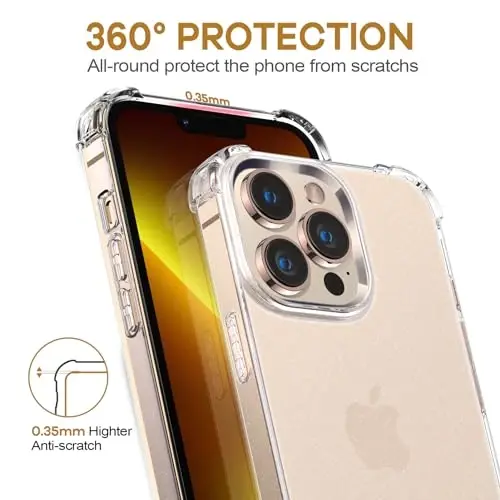 ORIbox iPhone 13 Pro Case, 4 Corners Shockproof Protection, Bling Case for Women & Men - 6