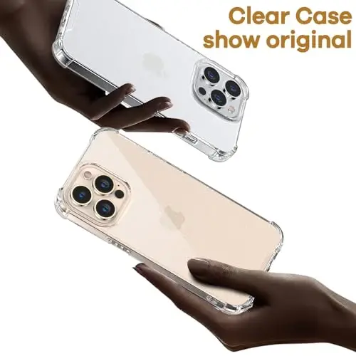 ORIbox iPhone 13 Pro Max Case with 4 Corners Shockproof Protection, Bling Case for Women & Men - 5