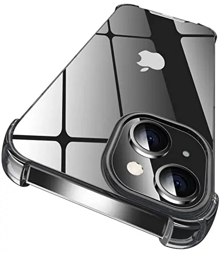 ORIbox iPhone 14/13 Case - Black, 4 Corner Shockproof Protection - 1