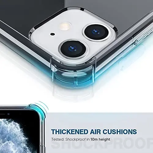 ORIbox Case Compatible with iPhone 11 Case, with 4 Corners Shockproof Protection (Black) - 6