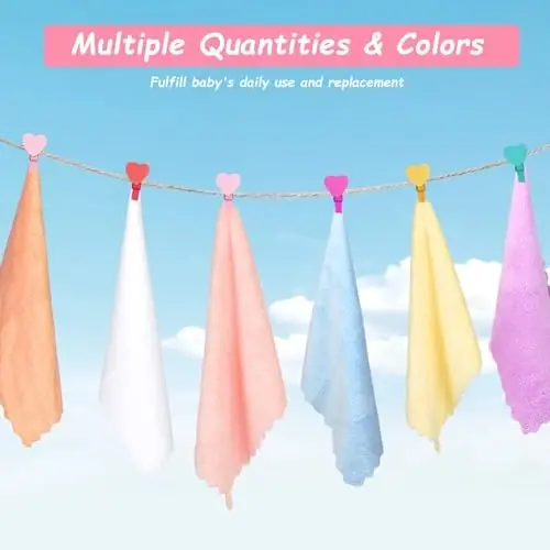 Orighty Baby Washcloths 24-Pack (7''x9''), Microfiber Coral Fleece Baby Towels, Super Soft and Absorbent Wash Cloths for Newborns, Infants and Toddlers, Gentle on Delicate Skin for Face Hands and Body - ORIGHTY (1)