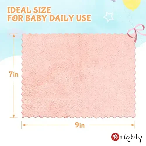 Orighty Baby Washcloths 50-Pack, Microfiber Coral Fleece Baby Face Towels, Soft and Absorbent Wash Cloths for Newborns, Infants and Toddlers, Gentle on Delicate Skin for Face Hands and Body, 7x9 Inch - 7
