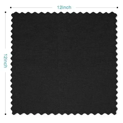 Orighty Black Microfiber Tozalash Mato, 150 Pack Yuqori Absorbsiyalovchi Tozalash Materiallari, Tuksiz Oshxona Sochiqlari Tozalash Latta, Mashinalar uchun Mikrofiber Sochiqlar, Uy, Oyna, 12x12 dyuym - 4