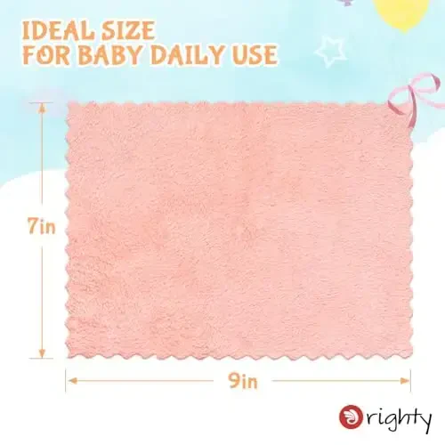 Orighty Baby Washcloths 12 Pack, Microfiber Coral Fleece Baby Face Towels, Soft and Absorbent Wash Cloths for Newborns, Infants and Toddlers, Gentle on Delicate Skin for Face Hands and Body, 7x9 Inch - 4