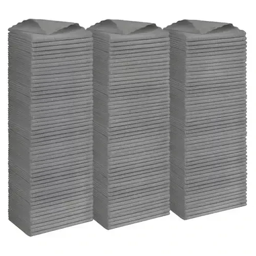 Orighty Grey Microfiber Tozalash Mato, 150 dona Yuqori Absorbsiyalovchi Tozalash Materiallari, Tuksiz Oshxona Sochiqlari Tozalash Latta, Avtomobillar uchun Mikrofiber Sochiqlar, Uy, Oyna, 12x12 dyuym - ORIGHTY