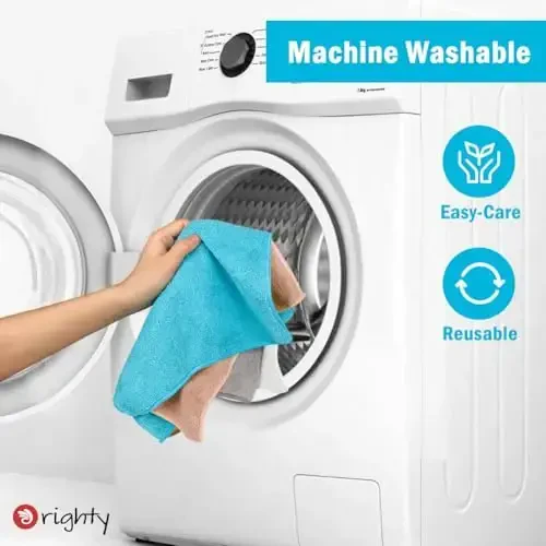 Orighty Microfiber Cleaning Cloth, 12 Pack Microfiber Towels for Cars, Highly Absorbent Car Cleaning Supplies, Lint Free Cloths Clean Rags for Car Care, House, Kitchen, 12x12 inch, Grey - 3